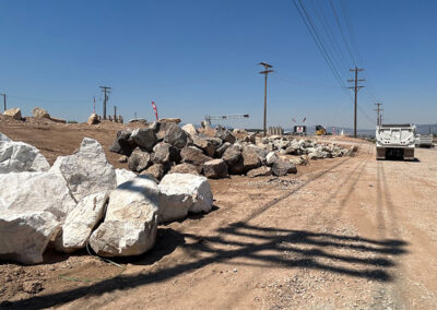 Boulder selection at X Rock and Landscape Supply